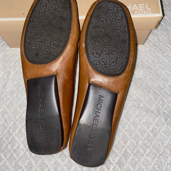 Michael Kors Leather Loafers, 9, luggage color - Picture 6 of 10